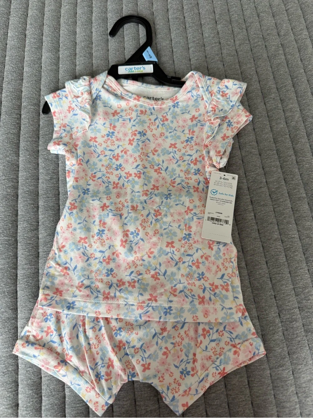 Carter's Floral Short Sleeve Baby Pajama Set